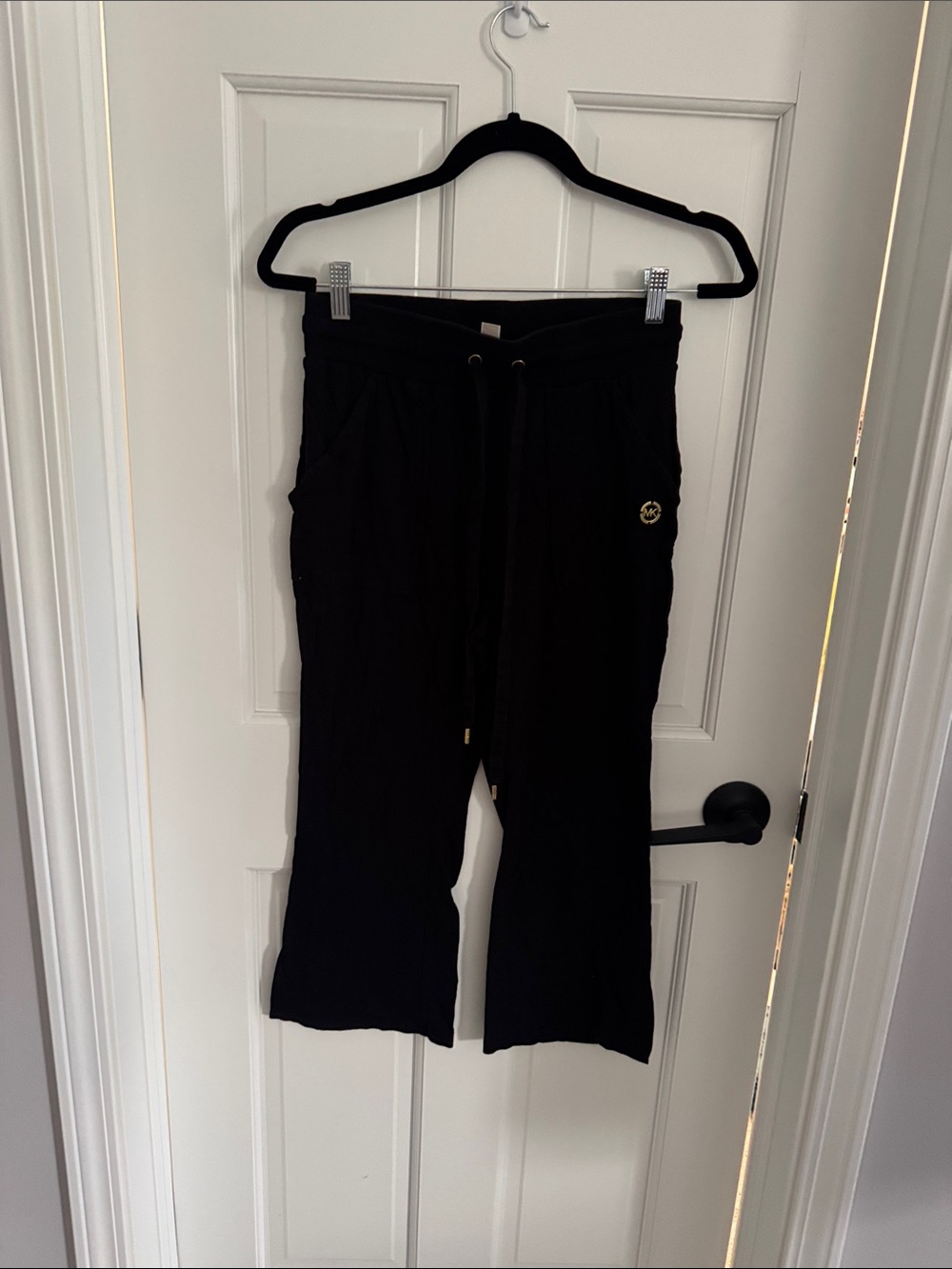 Michael Kors Black Drawstring Capris